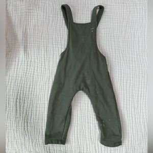 Gray Label olive green salopette / overalls / dungarees, 12-18 months